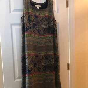 100% Silk Valerie Stevens maxi dress, size 16W